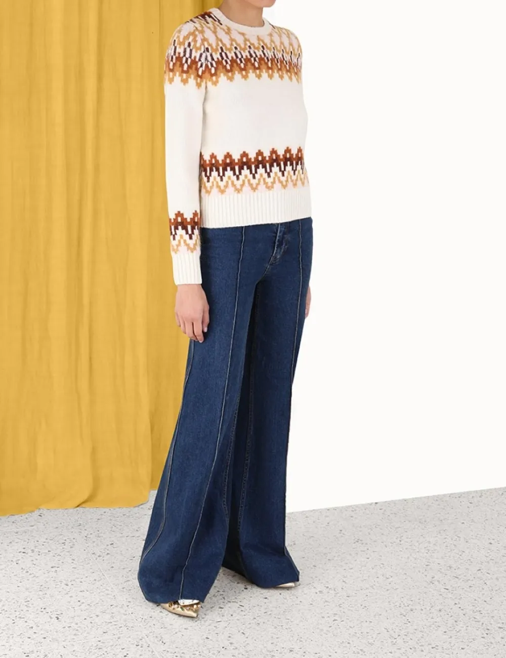 ZIMMERMANN Luminosity<Lyrical Fair Isle Sweater