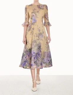 ZIMMERMANN Dresses<Lyrical Flare Sleeve Midi