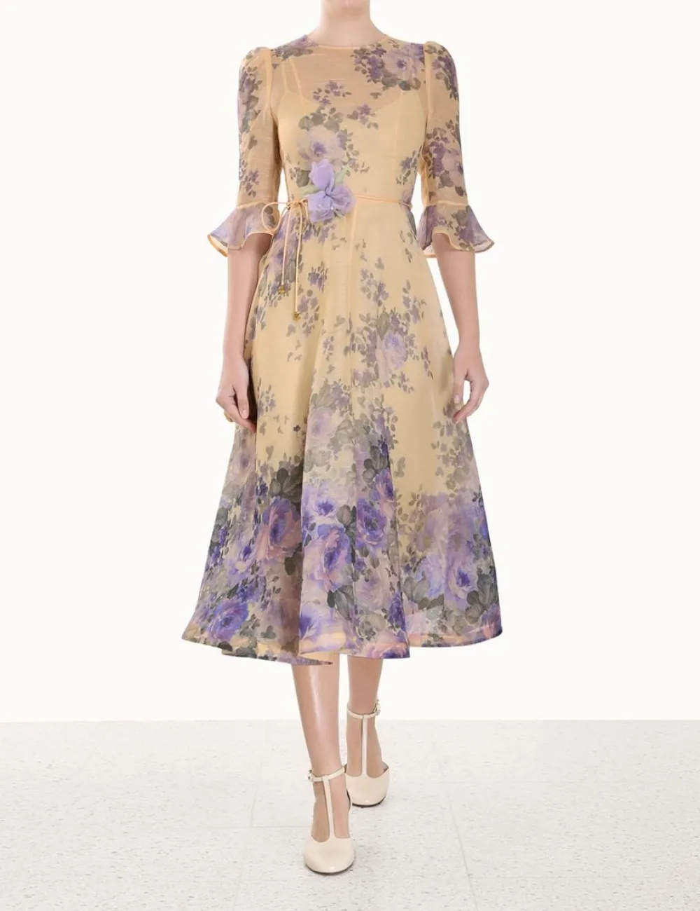 ZIMMERMANN Dresses<Lyrical Flare Sleeve Midi