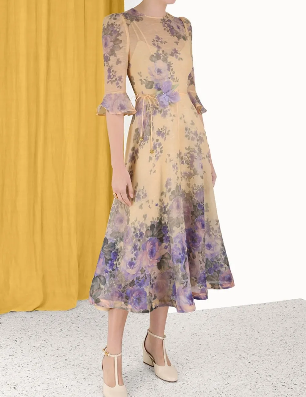 ZIMMERMANN Dresses<Lyrical Flare Sleeve Midi