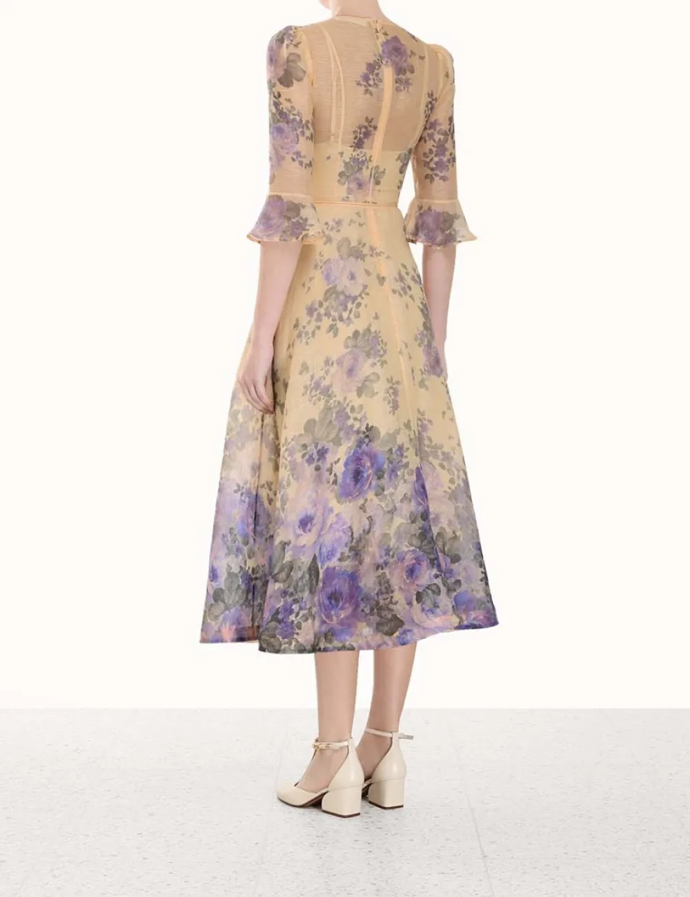 ZIMMERMANN Dresses<Lyrical Flare Sleeve Midi