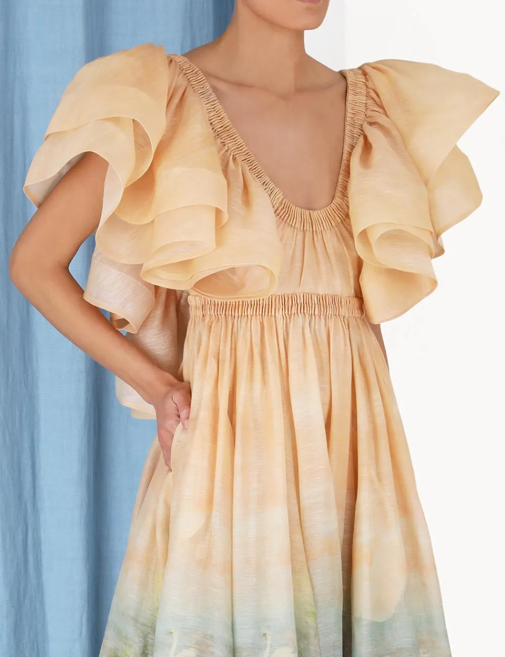 ZIMMERMANN Clothing<Lyrical Frill Neck Gown