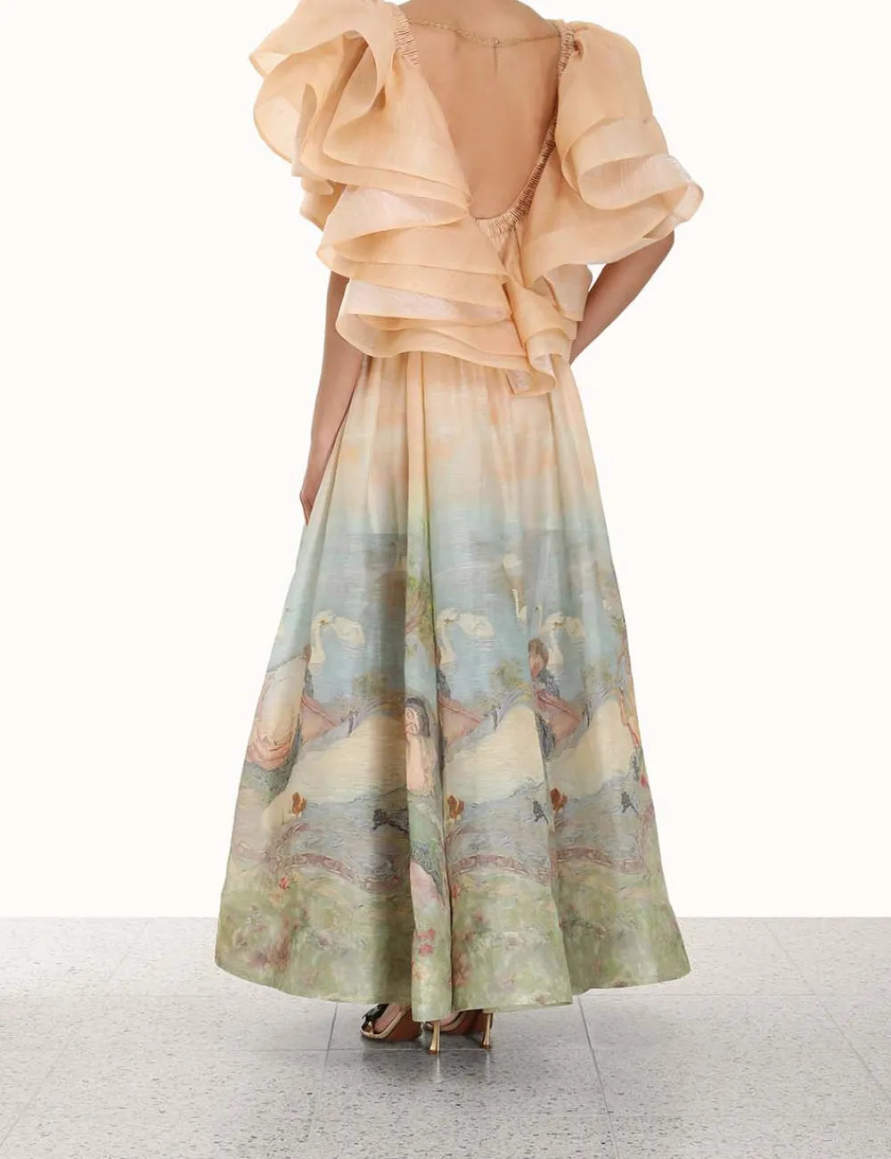 ZIMMERMANN Dresses<Lyrical Frill Neck Gown