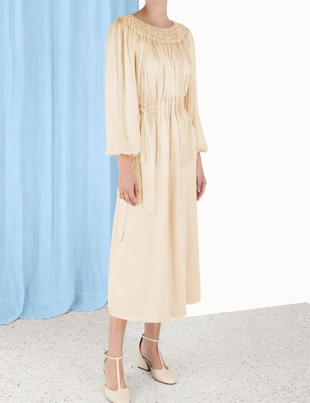 ZIMMERMANN Luminosity<Lyrical Fringe Midi Dress