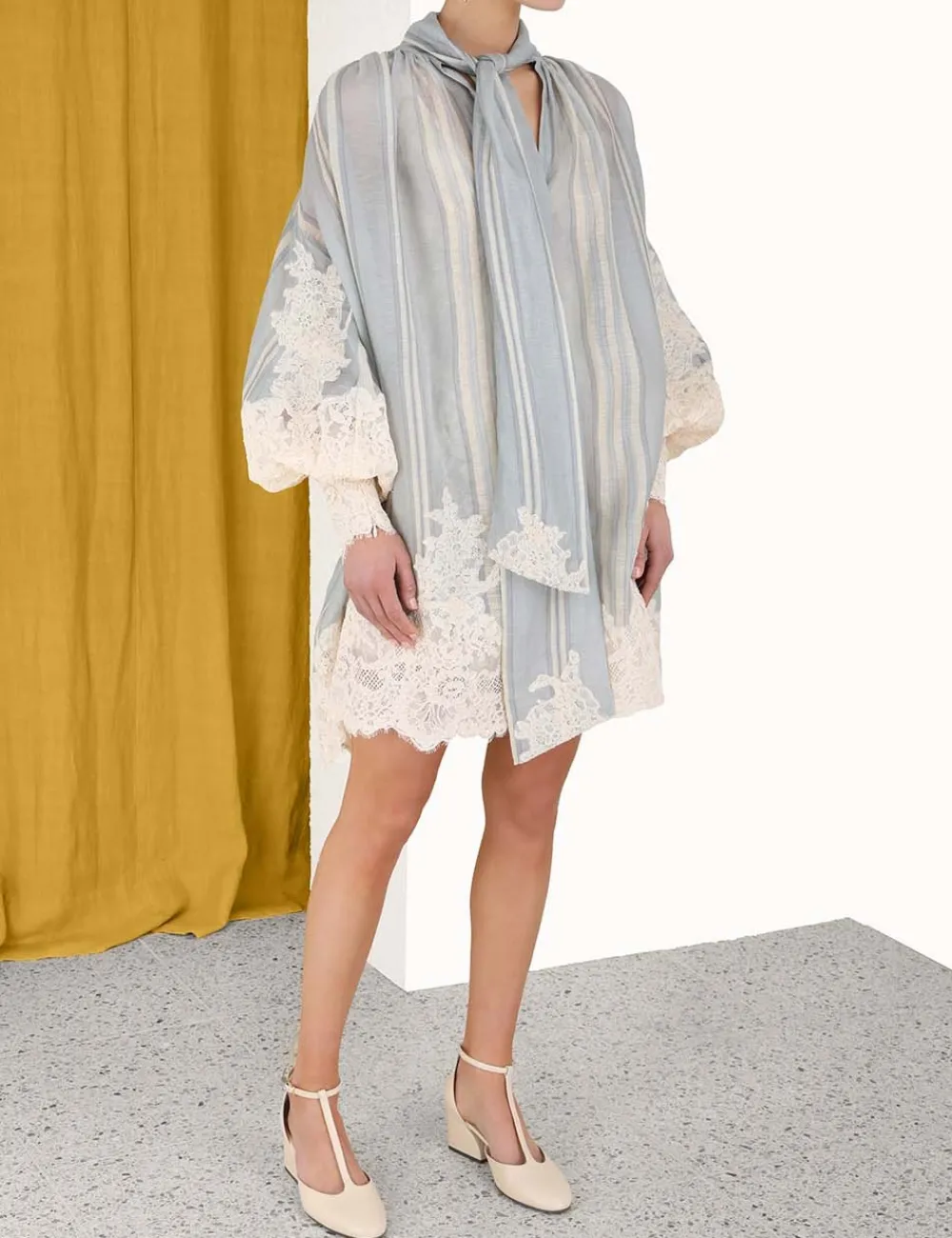 ZIMMERMANN Dresses<Lyrical Lace Edge Tie Mini