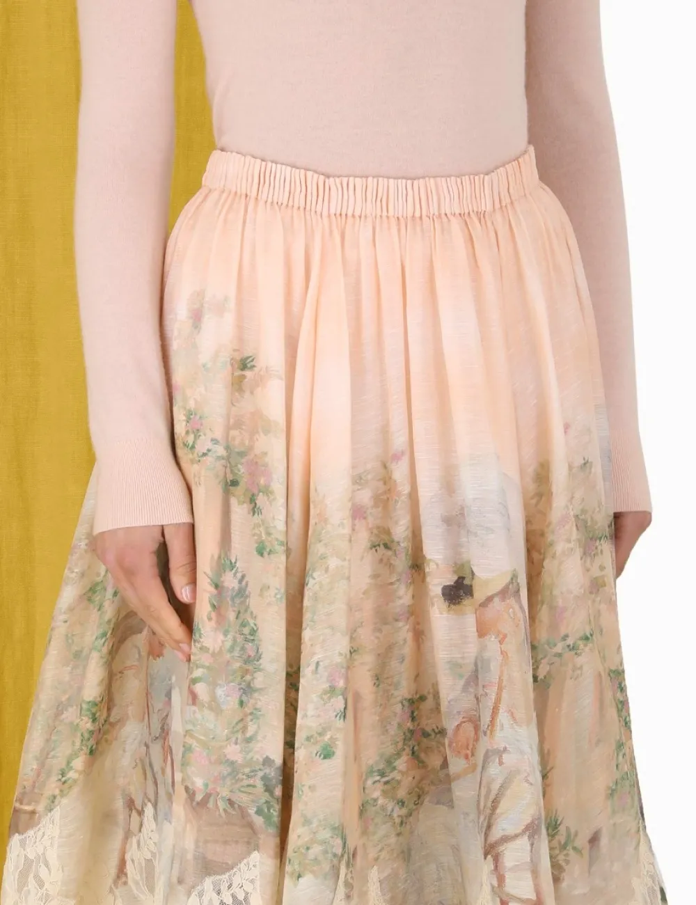 ZIMMERMANN Skirts<Lyrical Lace Midi Skirt