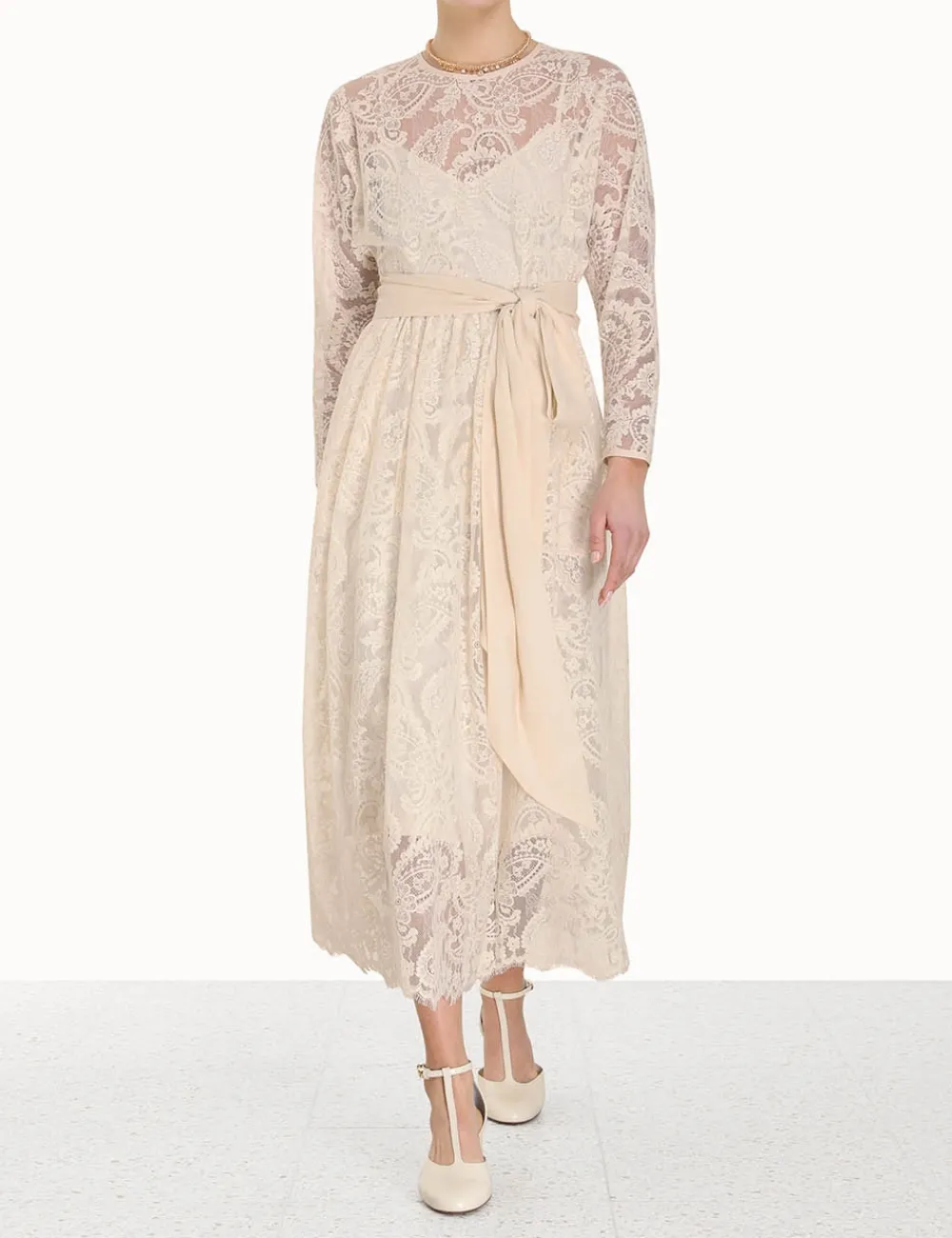 ZIMMERMANN Dresses<Lyrical Lace Tie Midi