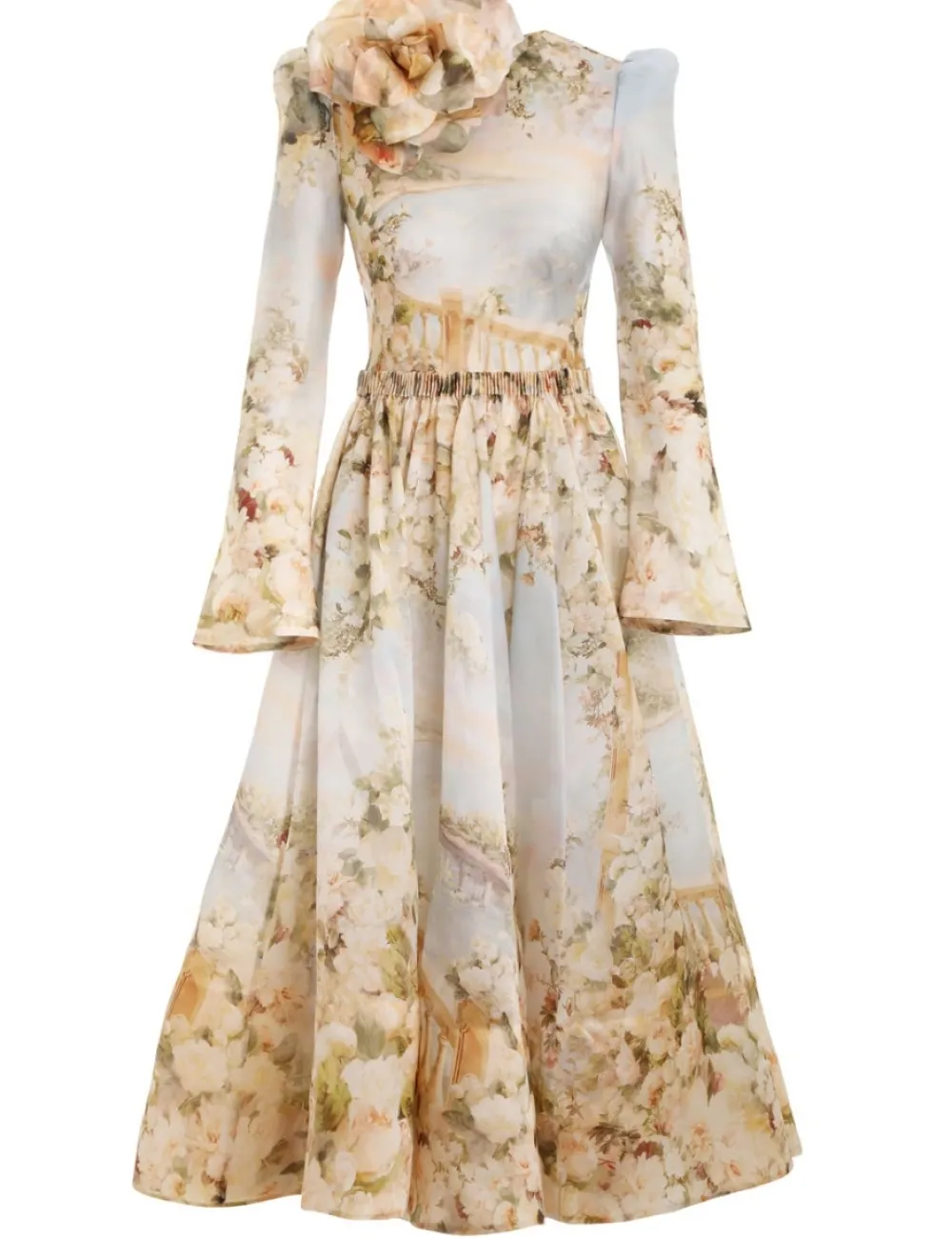 ZIMMERMANN Dresses<Lyrical Ruched Midi Dress