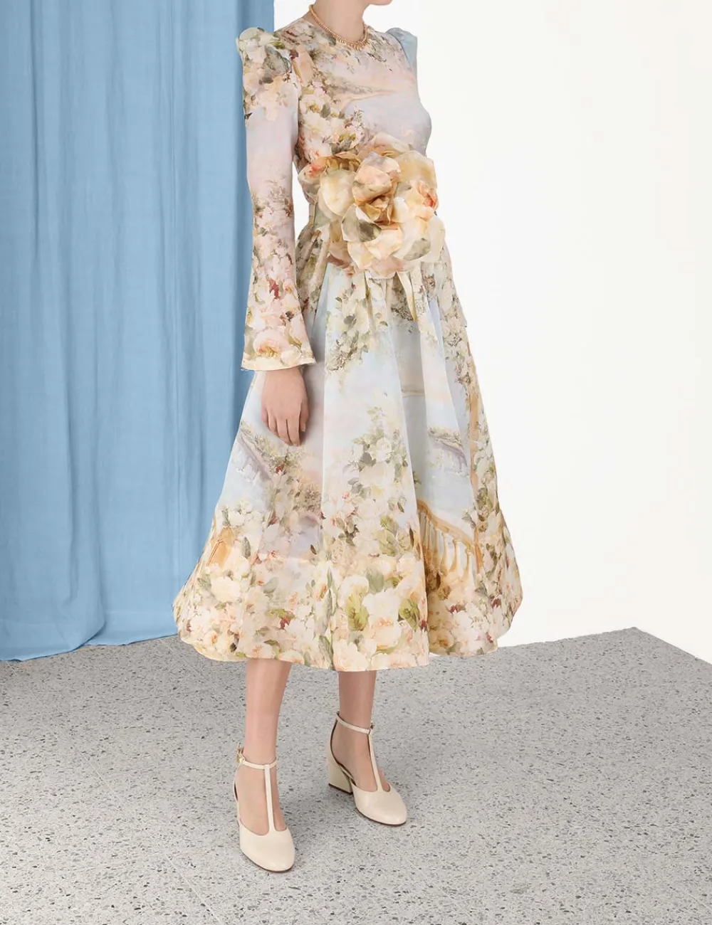 ZIMMERMANN Dresses<Lyrical Ruched Midi Dress
