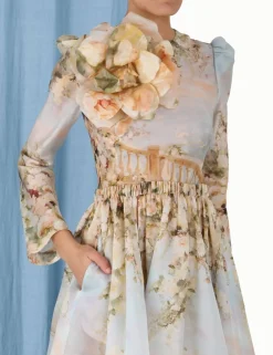 ZIMMERMANN Clothing<Lyrical Ruched Midi Dress