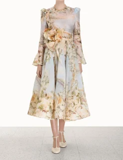 ZIMMERMANN Clothing<Lyrical Ruched Midi Dress