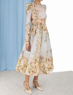 ZIMMERMANN Clothing<Lyrical Ruched Midi Dress