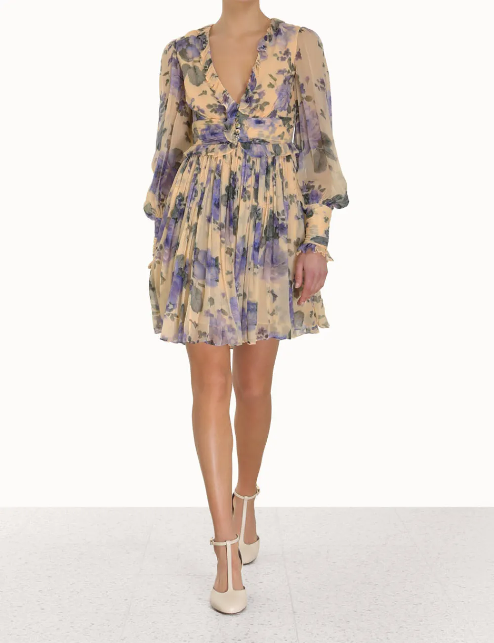 ZIMMERMANN Luminosity<Lyrical Ruffle Mini Dress