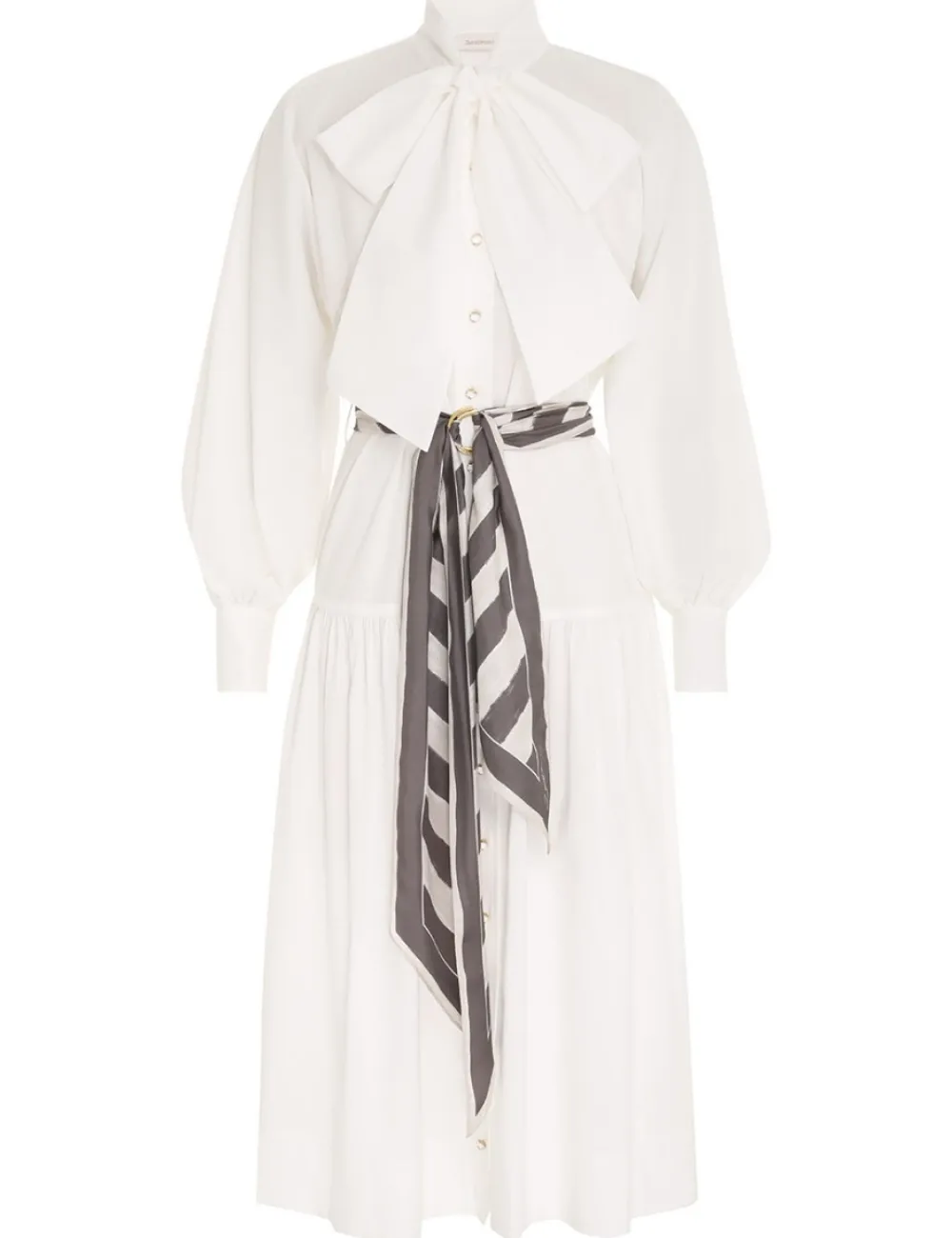 ZIMMERMANN Luminosity<Lyrical Scarf Tie Shirt Dress