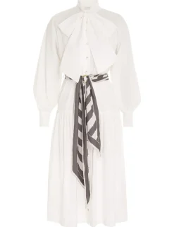 ZIMMERMANN Dresses<Lyrical Scarf Tie Shirt Dress