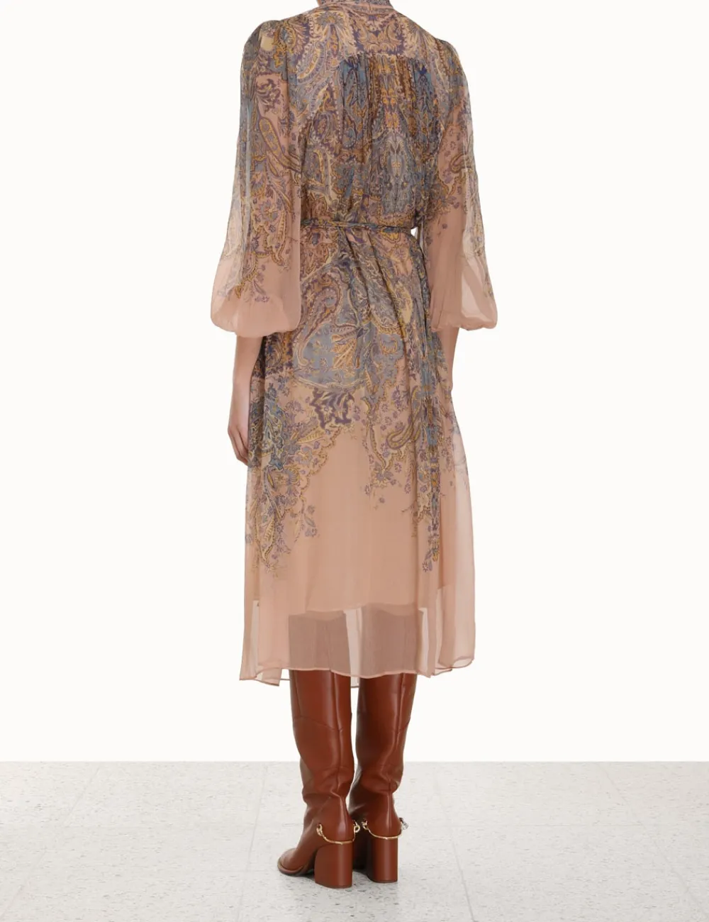 ZIMMERMANN Dresses<Lyrical Tie Neck Billow Dress
