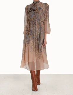 ZIMMERMANN Luminosity<Lyrical Tie Neck Billow Dress