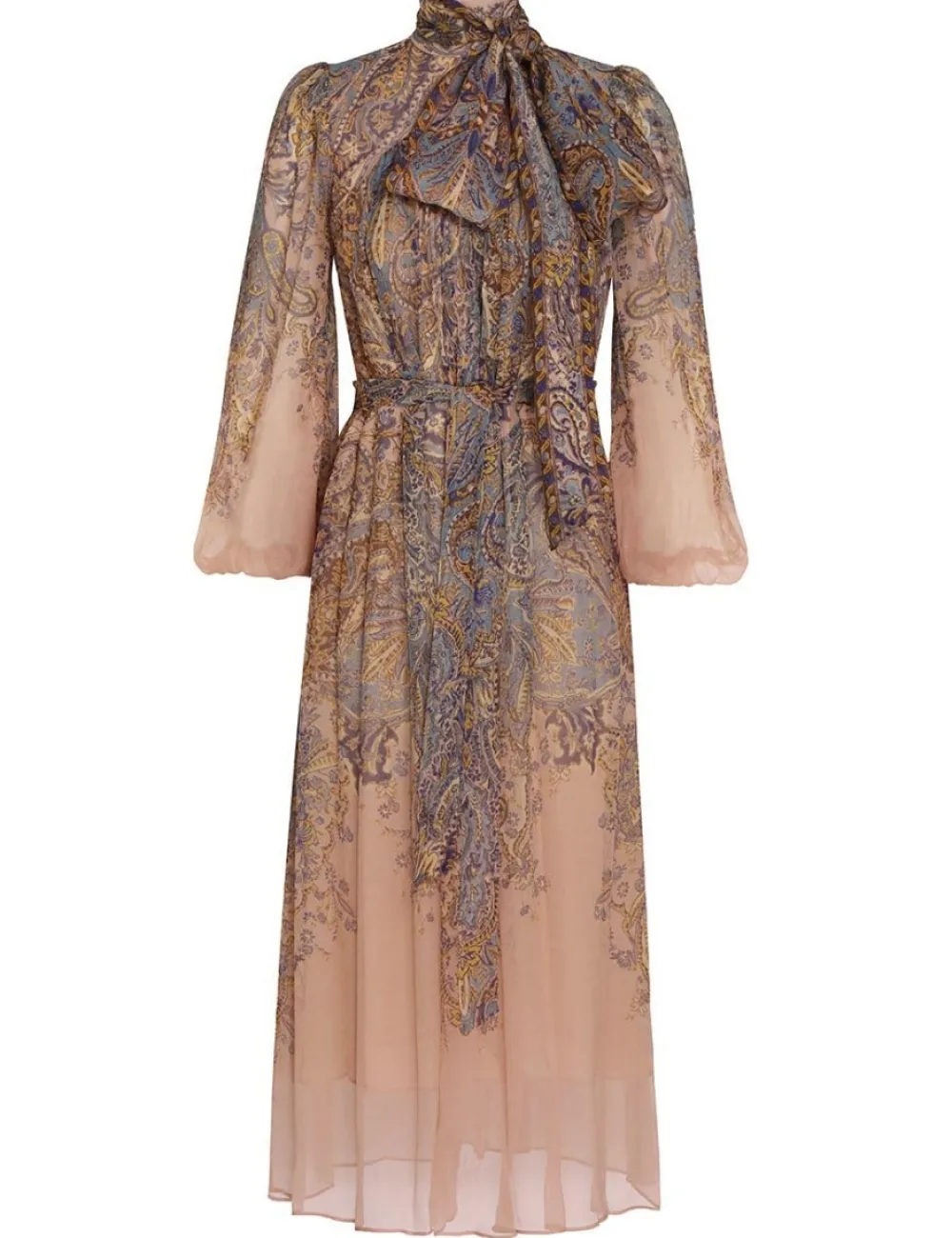 ZIMMERMANN Clothing<Lyrical Tie Neck Billow Dress