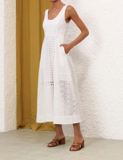 ZIMMERMANN Dresses<Matchmaker Anglaise Midi