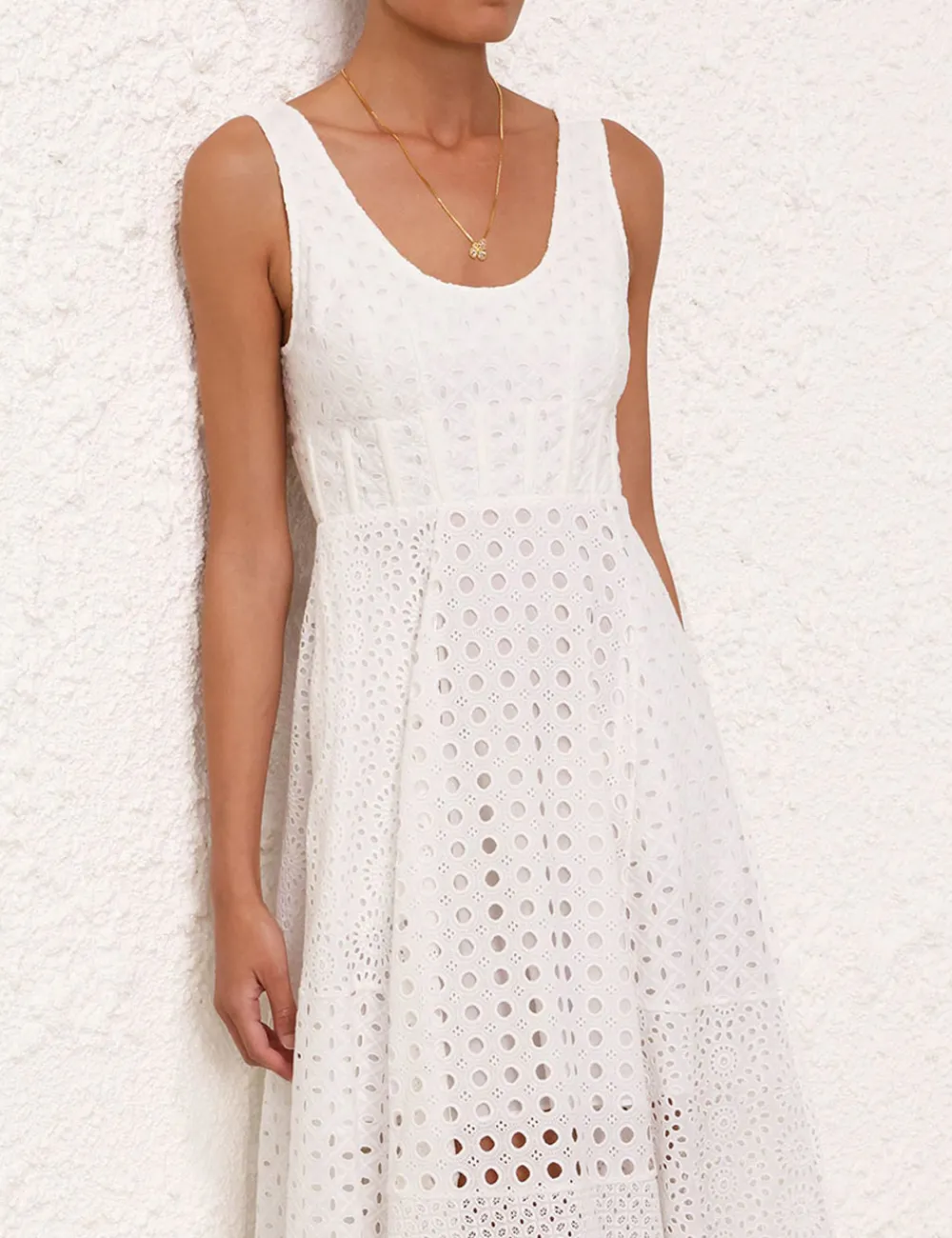 ZIMMERMANN Dresses<Matchmaker Anglaise Midi