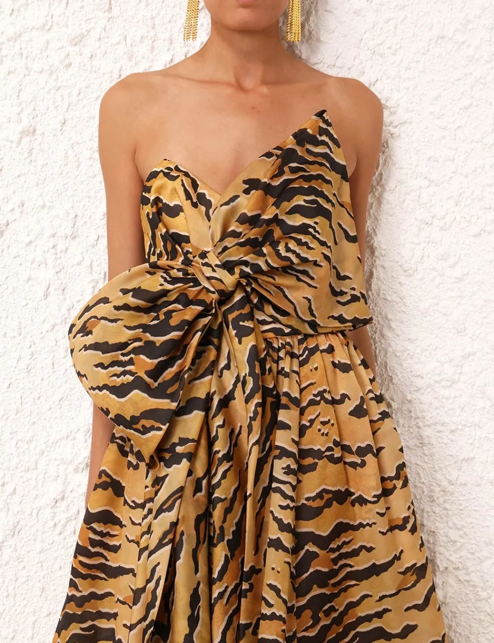 ZIMMERMANN Dresses<Matchmaker Bow Midi Dress