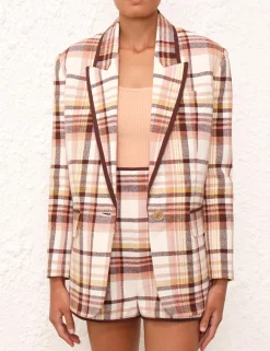 ZIMMERMANN Jackets & Coats<Matchmaker Check Jacket