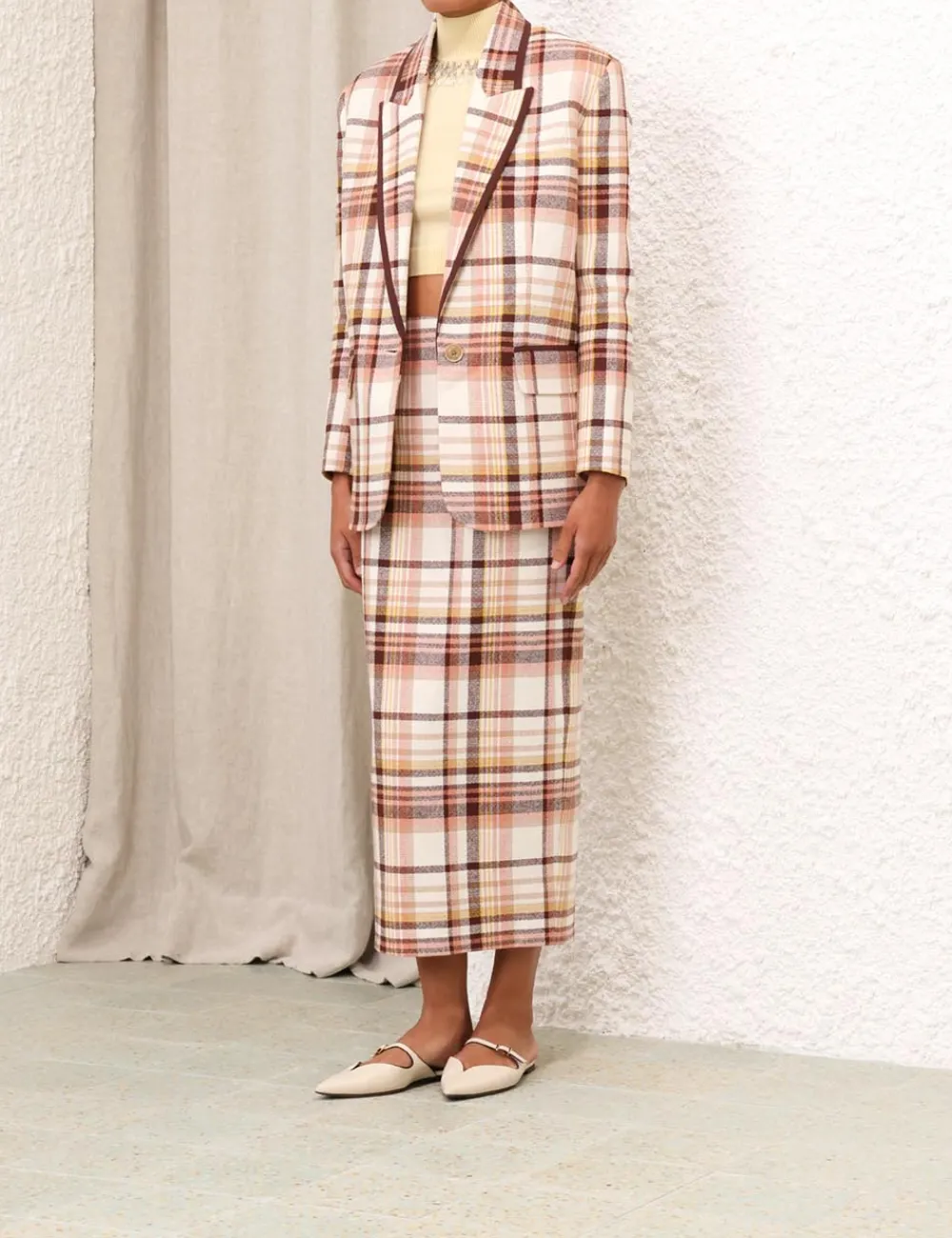 ZIMMERMANN Jackets & Coats<Matchmaker Check Jacket