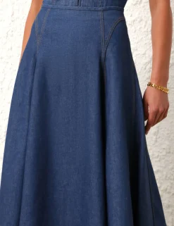 ZIMMERMANN Clothing<Matchmaker Denim Flare Skirt