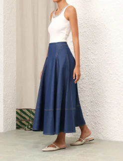 ZIMMERMANN Clothing<Matchmaker Denim Flare Skirt