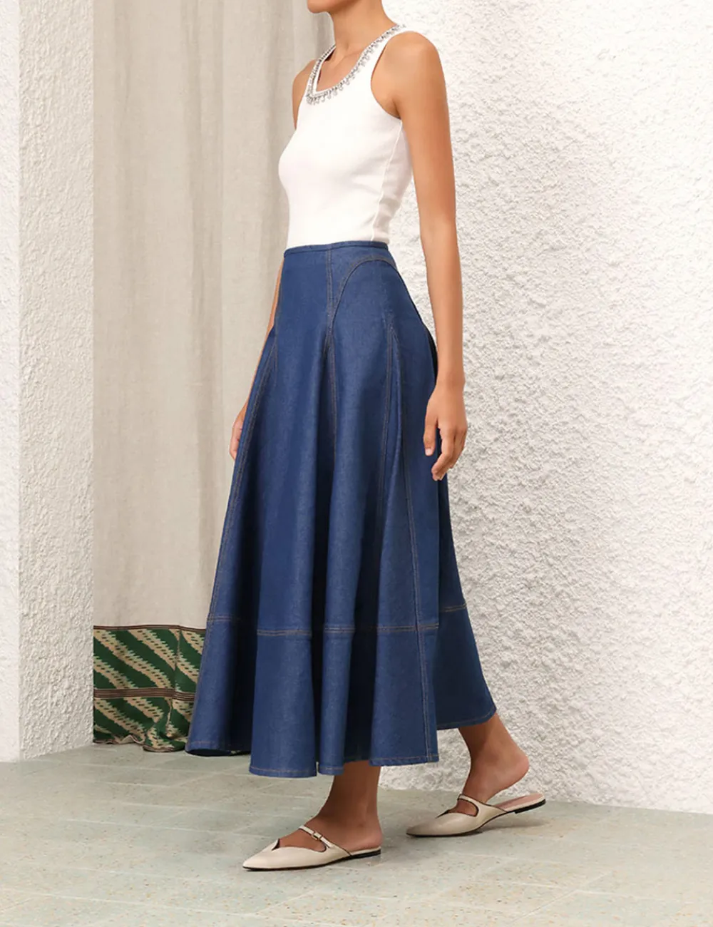 ZIMMERMANN Denim<Matchmaker Denim Flare Skirt