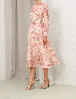 ZIMMERMANN Dresses<Matchmaker Floral Midi Dress