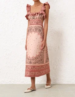 ZIMMERMANN Dresses<Matchmaker Frilled Midi