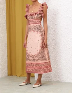 ZIMMERMANN Dresses<Matchmaker Frilled Midi
