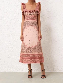 ZIMMERMANN Dresses<Matchmaker Frilled Midi