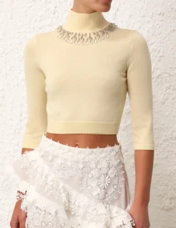 ZIMMERMANN Knitwear<Matchmaker High Neck Crop Top