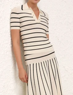 ZIMMERMANN Knitwear<Matchmaker Knit Stripe Polo