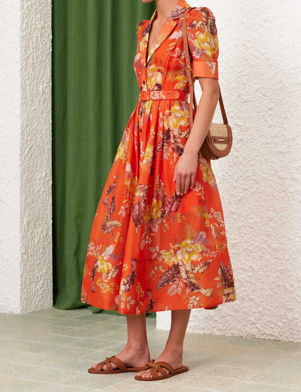 ZIMMERMANN Dresses<Matchmaker Midi Shirt Dress
