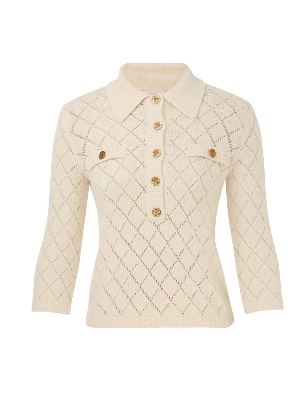 ZIMMERMANN Tops<Matchmaker Pointelle Polo Top
