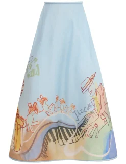 ZIMMERMANN Clothing<Matchmaker Poster Flare Skirt