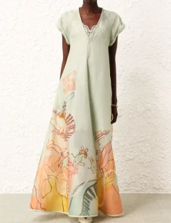 ZIMMERMANN Dresses<Matchmaker Poster V Neck Dress