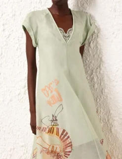 ZIMMERMANN Dresses<Matchmaker Poster V Neck Dress