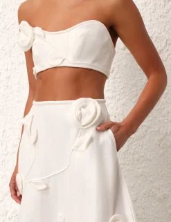 ZIMMERMANN Clothing<Matchmaker Rose Flare Skirt