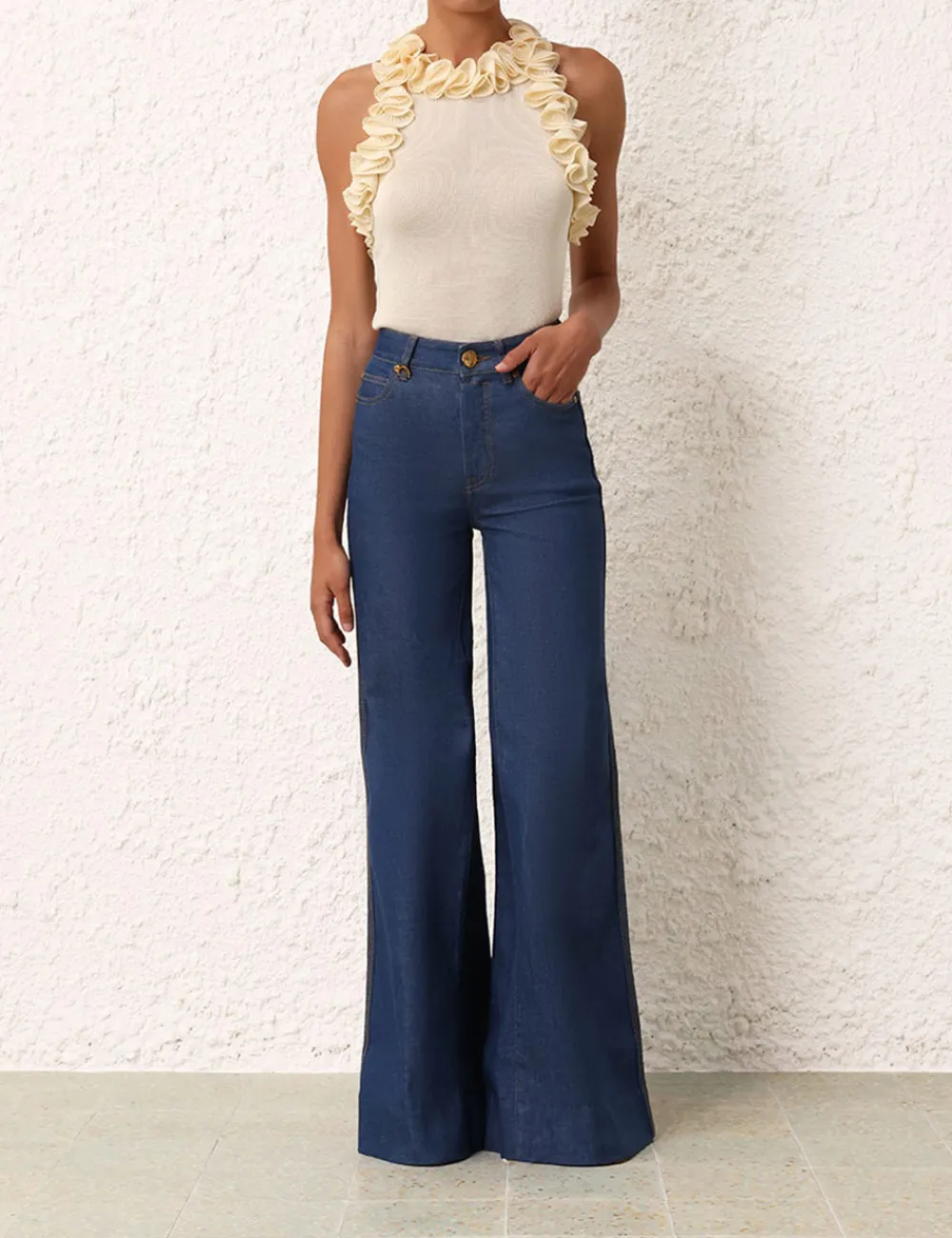 ZIMMERMANN Clothing<Matchmaker Ruffle Neck Top