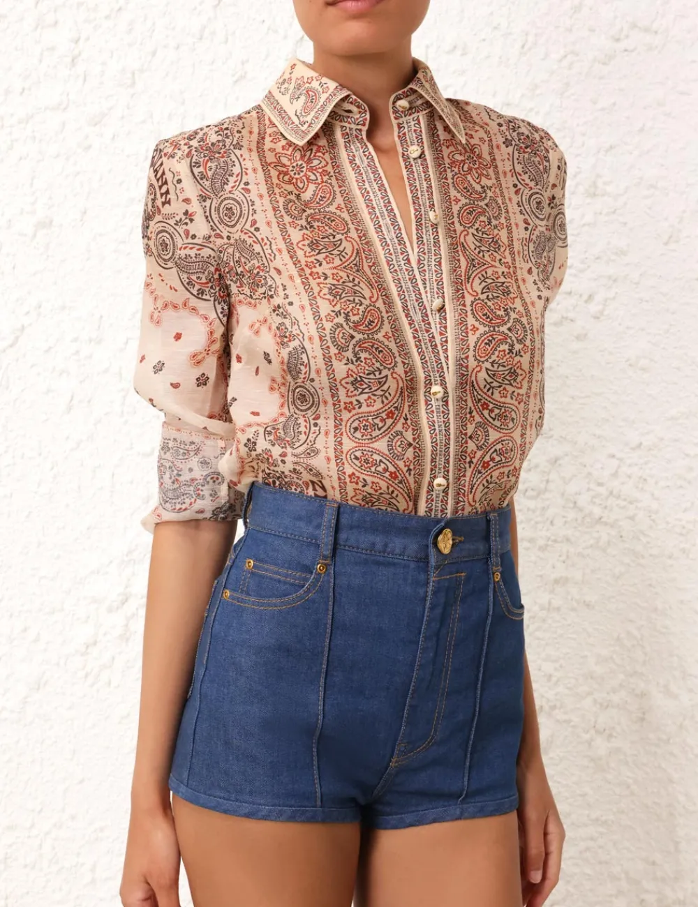 ZIMMERMANN Tops<Matchmaker Tie Neck Blouse