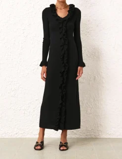 ZIMMERMANN Knitwear<Matchmaker V-Neck Ruffle Dress