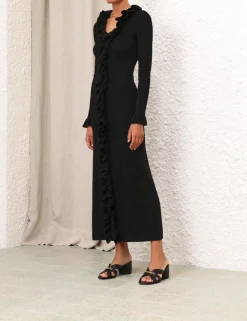 ZIMMERMANN Knitwear<Matchmaker V-Neck Ruffle Dress