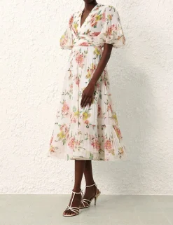 ZIMMERMANN Clothing<Pleated Midi Dress