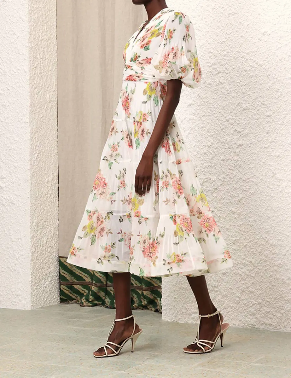 ZIMMERMANN Clothing<Pleated Midi Dress