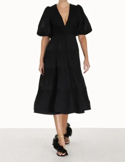 ZIMMERMANN Luminosity<Pleated Midi Dress