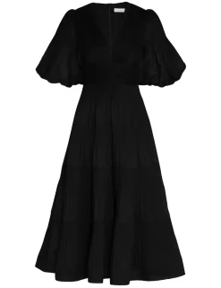 ZIMMERMANN Clothing<Pleated Midi Dress